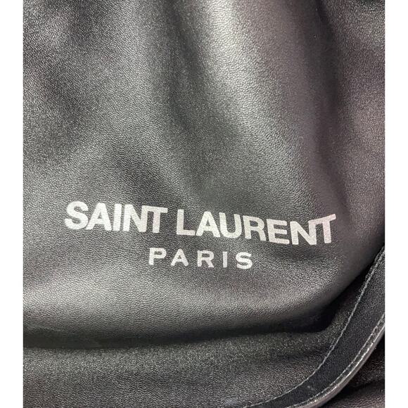 Yves Saint Laurent Black Leather Teddy Bucket Bag W Interior Snap Pouch W COA - Picture 13 of 13